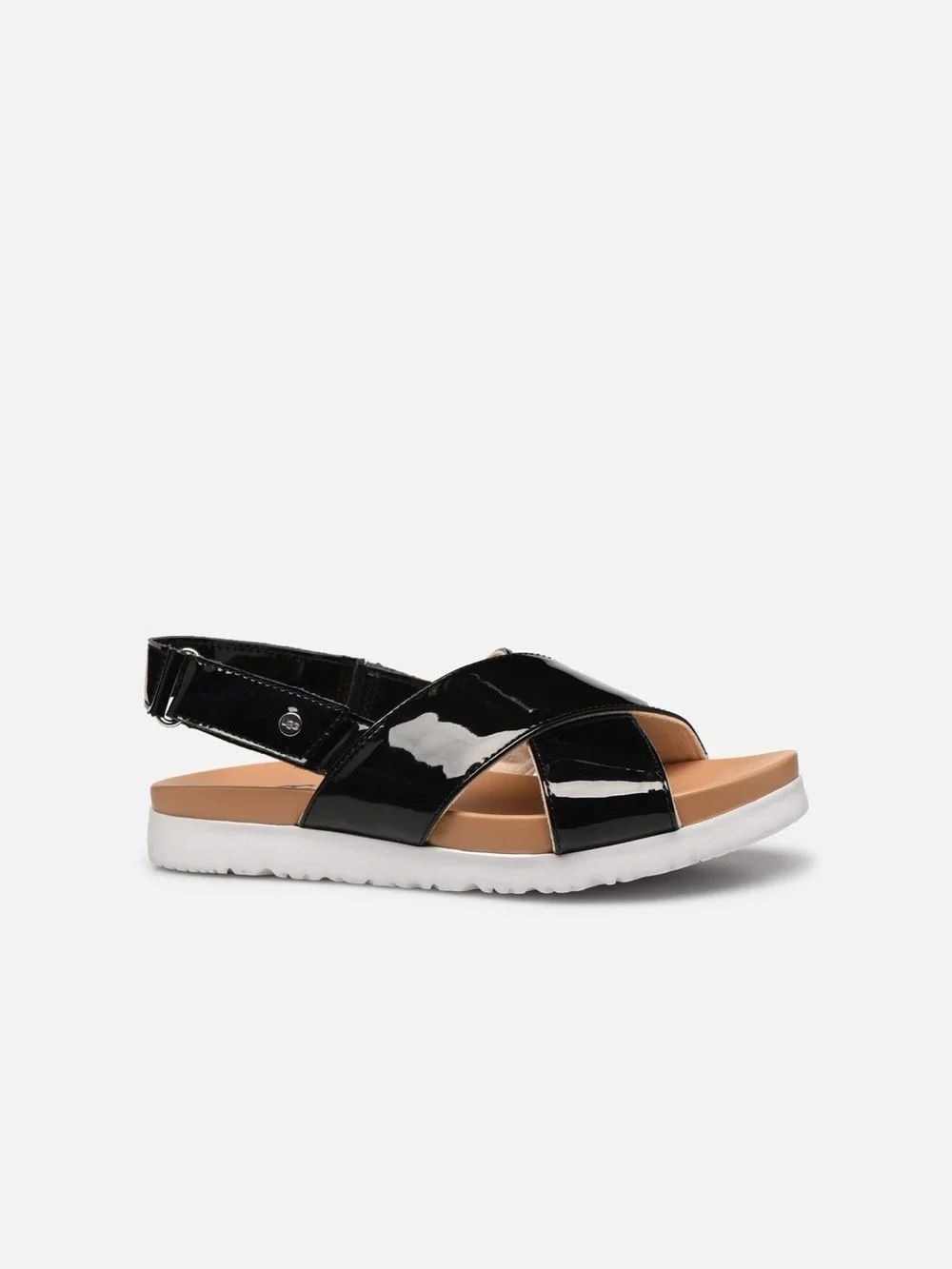 UGG Kids Klara Sandals Black Patent Leather Size 6